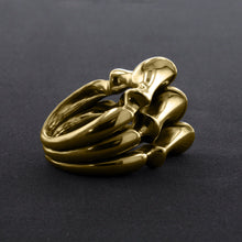 Load image into Gallery viewer, Yellow Gold Trilogy Spine Ring
