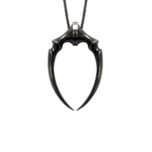 Load image into Gallery viewer, Black Rhodium Large Double Fang Pendant
