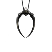 Load image into Gallery viewer, Black Rhodium Large Double Fang Pendant