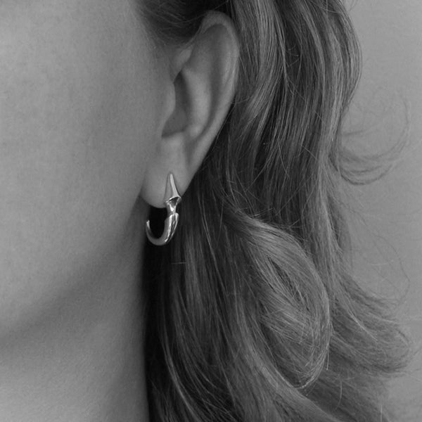 Black Rhodium Eagle Claw Stud Earrings