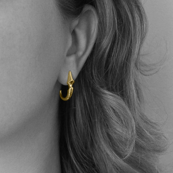 Yellow Gold Vermeil Eagle Claw Stud Earrings
