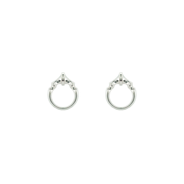 Sterling Silver  Mini O Ring Stud Earrings