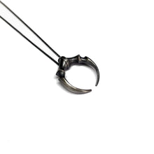 Load image into Gallery viewer, Black Rhodium Mini Double Fang Pendant