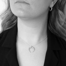 Load image into Gallery viewer, Black Rhodium Mini Double Fang Pendant
