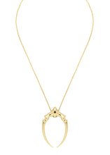 Load image into Gallery viewer, Yellow Gold Large Double Fang Pendant