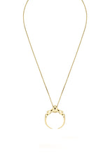 Load image into Gallery viewer, Yellow Gold Mini Double Fang Pendant