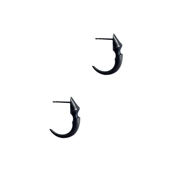 Black Rhodium Eagle Claw Stud Earrings