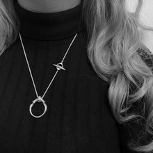 Load image into Gallery viewer, Black Rhodium O Ring Pendant
