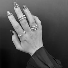 Load image into Gallery viewer, Sterling Silver Double Sleek Bone Ring