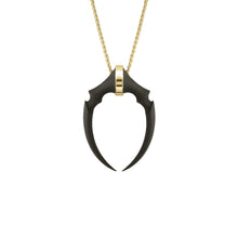 Load image into Gallery viewer, Yellow Gold Oversized Double Fang Pendant