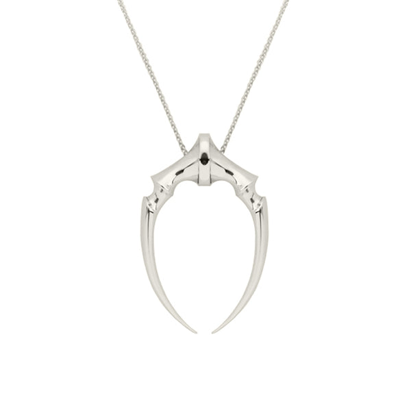 Sterling Silver  Large Double Fang Pendant