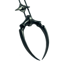 Load image into Gallery viewer, Black Rhodium Large Double Fang Pendant
