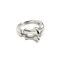 Load image into Gallery viewer, Sterling Silver Double Spine Ring