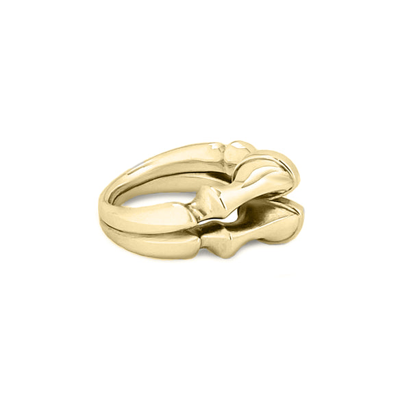 Yellow Gold Vermeil Double Spine Ring