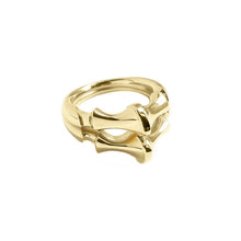 Load image into Gallery viewer, Yellow Gold Double Spine Ring