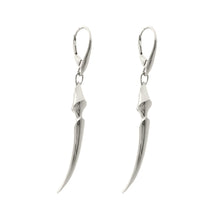 Load image into Gallery viewer, Sterling Silver Long Fang Drop Earrings
