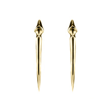 Load image into Gallery viewer, Yellow Gold Long Fang Stud Earrings