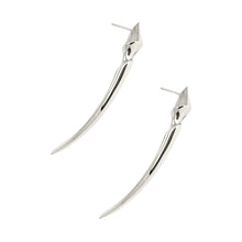 Load image into Gallery viewer, Sterling Silver Long Fang Stud Earrings