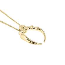 Load image into Gallery viewer, Yellow Gold Vermeil Mini Double Fang Pendant

