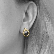 Load image into Gallery viewer, Yellow Gold Vermeil Mini O Ring Stud Earrings
