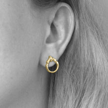 Load image into Gallery viewer, Yellow Gold Mini O Ring Stud Earrings