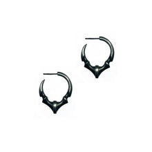 Load image into Gallery viewer, Black Rhodium Scorpion Spike Earrings