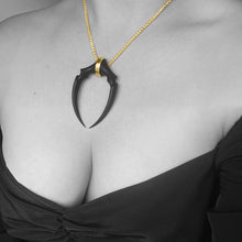 Load image into Gallery viewer, Yellow Gold Oversized Double Fang Pendant