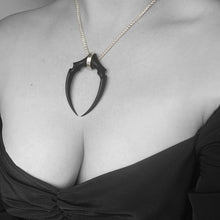 Load image into Gallery viewer, Sterling Silver Oversized Double Fang Pendant