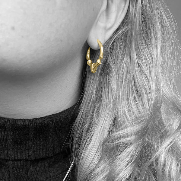 Yellow Gold Vermeil Scorpion Spike Earrings