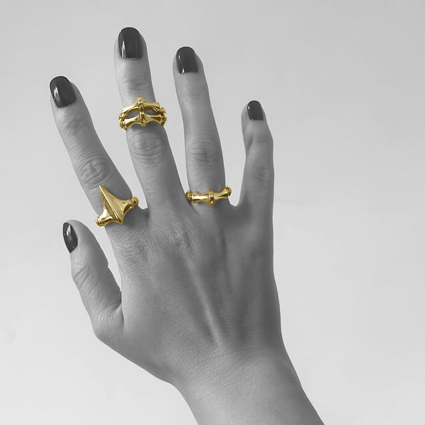 Yellow Gold Vermeil Single Spine Ring