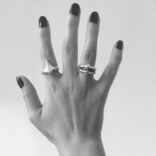 Load image into Gallery viewer, Black Rhodium Double Spine Ring

