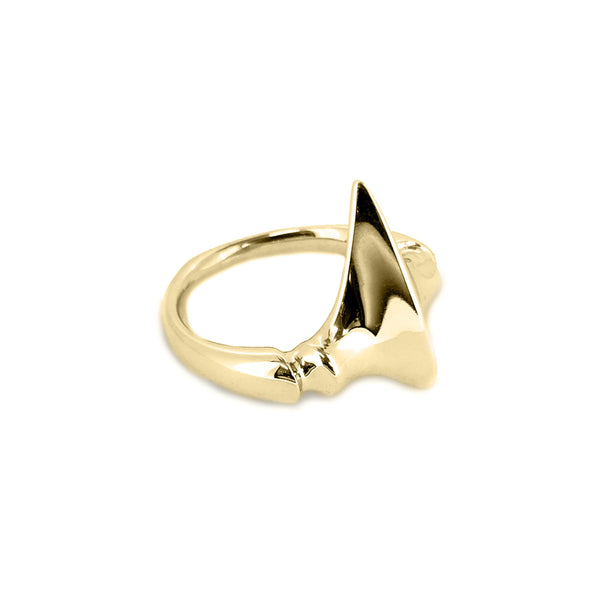 Yellow Gold Vermeil Spine Tooth Ring