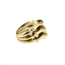 Load image into Gallery viewer, Yellow Gold Trilogy Spine Ring