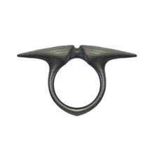 Load image into Gallery viewer, Black Rhodium Double Spear Ring