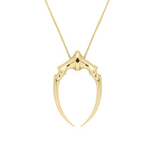 Load image into Gallery viewer, Yellow Gold Vermeil Large Double Fang Pendant

