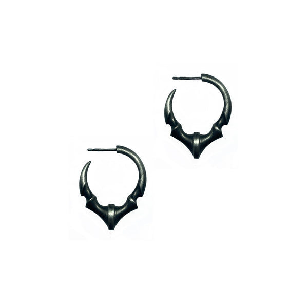 Black Rhodium Scorpion Spike Earrings