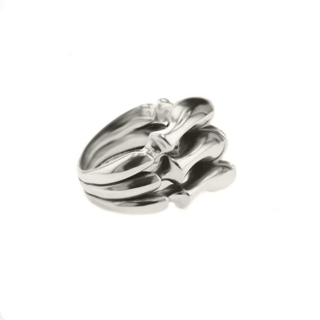 Sterling Silver Trilogy Spine Ring