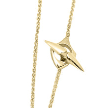 Load image into Gallery viewer, Yellow Gold Vermeil Mini Double Fang Pendant
