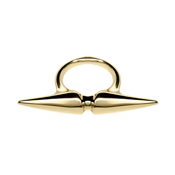 Yellow Gold Double Spear Ring