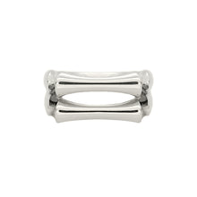 Load image into Gallery viewer, Sterling Silver Double Sleek Bone Ring
