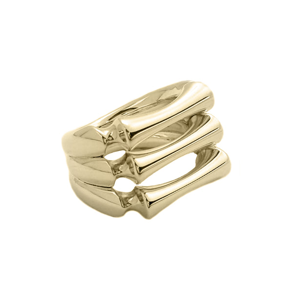 Yellow Gold Trilogy Sleek Bone Ring
